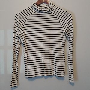 Striped turtleneck